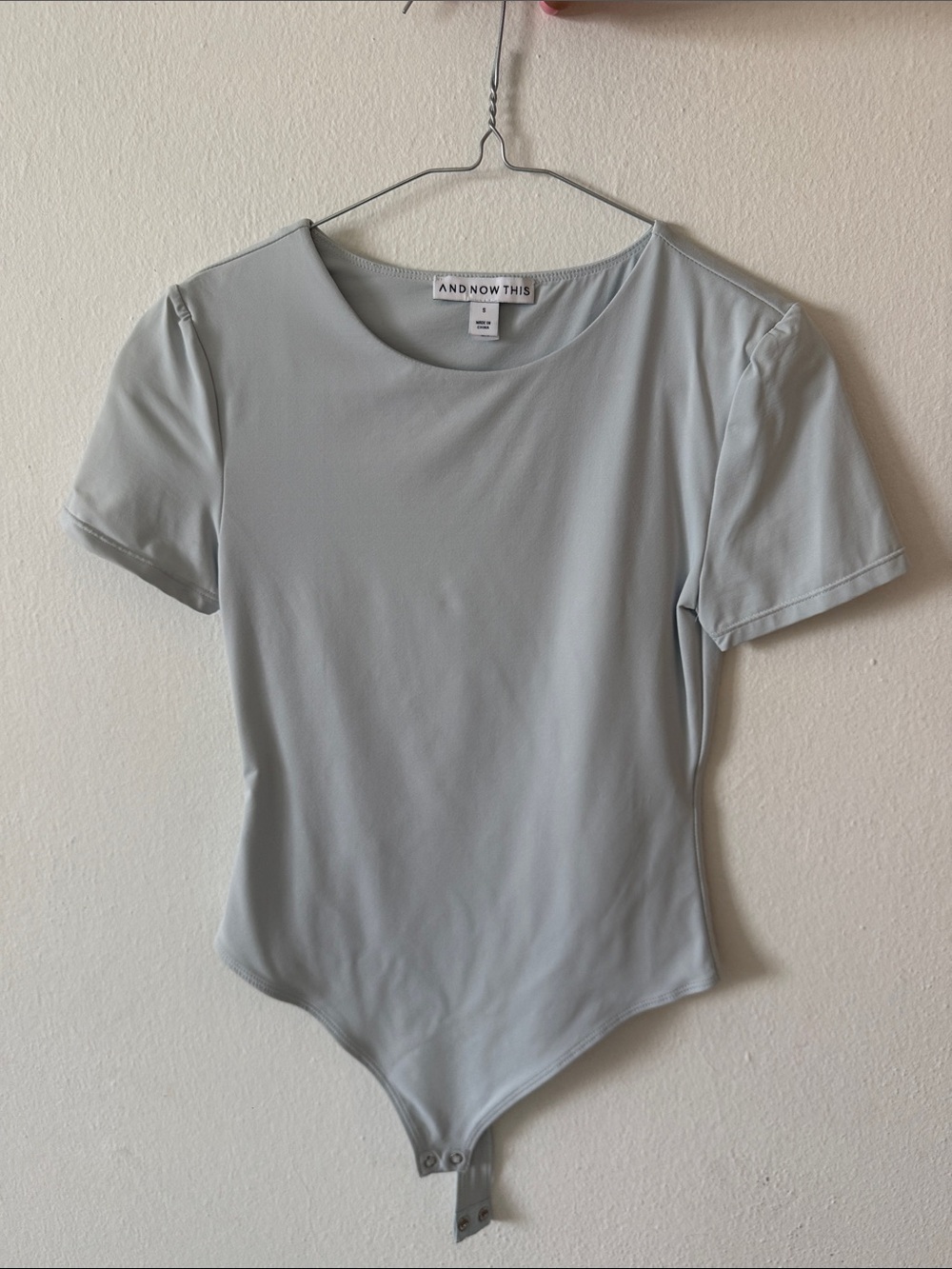 And Now This Light Gray Short Sleeve Bodysuit